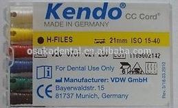 Proveedor dental de archivos Endo Venta caliente VDW / archivo Kendo Hedstrom / archivos de conducto radicular / equipos de terapia oral