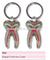 elegante llavero dental / accesorios dentales / productos culturales dentales / accesorios dentales orales
