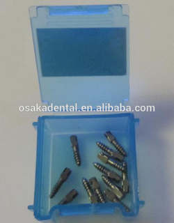 Poste de tornillo dental chapado en oro / material de implante dental implante de taladro dental