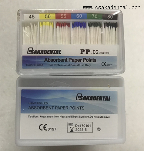 Material de relleno dental Dental 02 Puntos de papel cónico