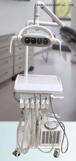 Carro de herramientas dental móvil con compresor y lámpara halógena carro dental portátil para unidad dental con compresor y lámpara LED
