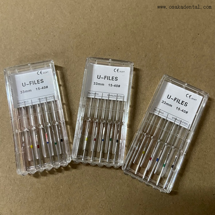 Archivos de acero inoxidable dental Endodoncia U-Files OSA-F252U
