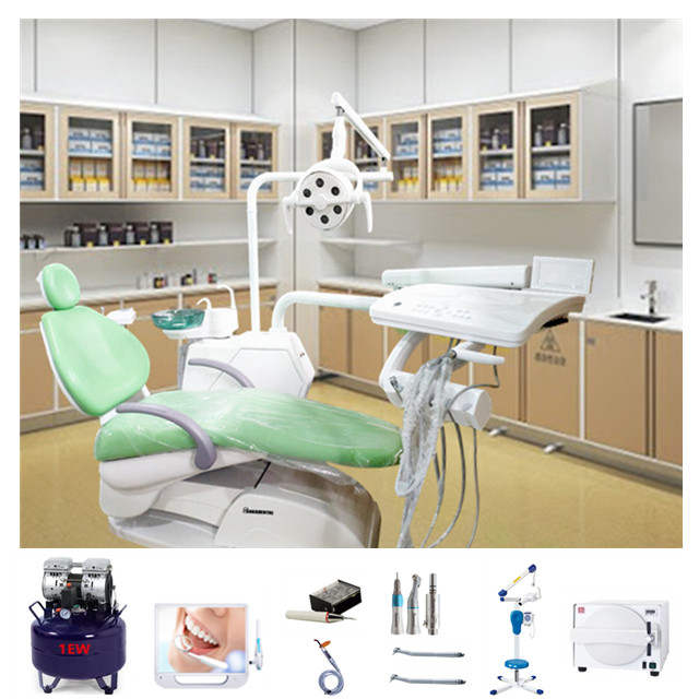Unidad de sillón dental Apple Green con unidad de rayos X
