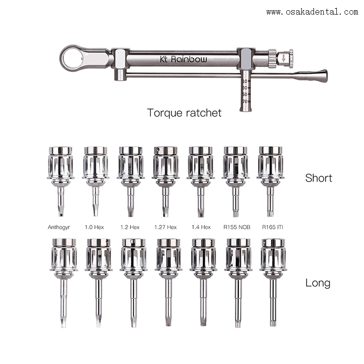 Kit de herramientas de restauración de implantes de llave dental universal 