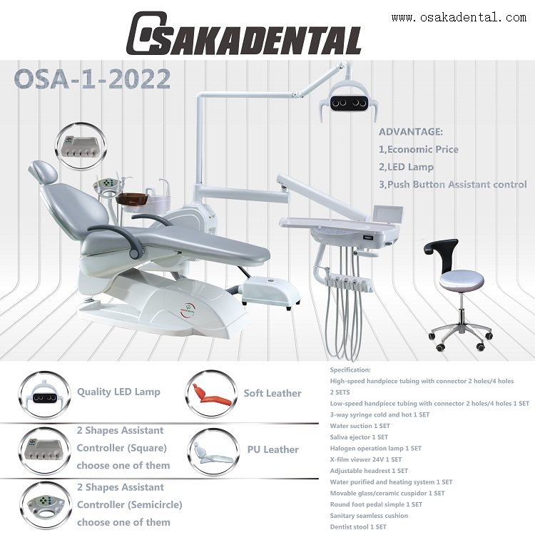 Sillón Dental Económico Unidad Dental con Lámpara LED OSA-1-2022