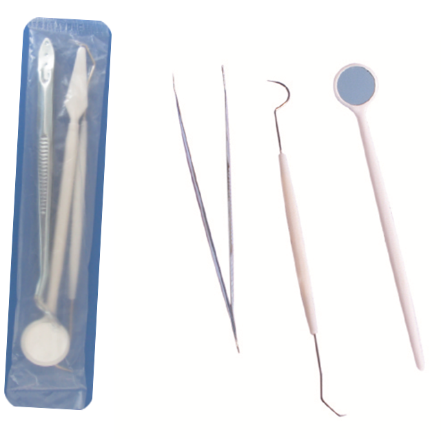 Juego de tres piezas Kit de examen dental desechable consumibles dental