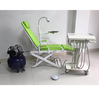 Nueva unidad de silla dental portátil con bandeja móvil y compresor