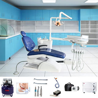 Unidad de sillón dental económica y simple con lámpara halógena