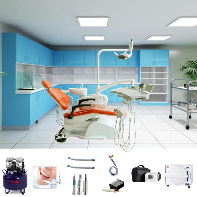 Unidad de sillón dental estable con unidad de rayos X y monitor