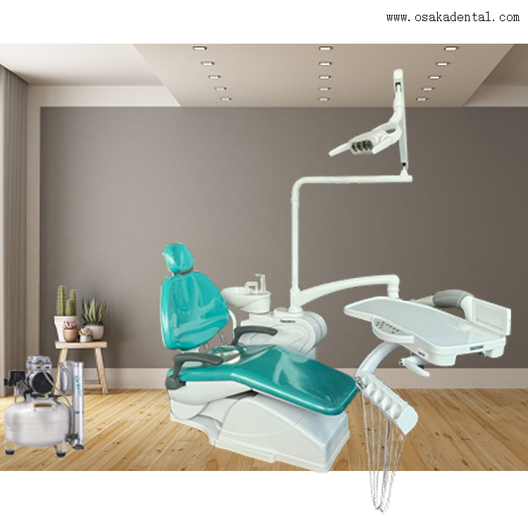Silla dental con brazo fuerte y compresor de aire dental con secador de aire