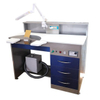 Estación de trabajo dental de gabinete de acero inoxidable para una persona uniforme con mesa acrílica y aspiradora de aire